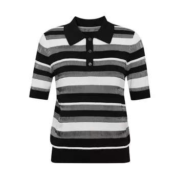 Повседневный женский свитер Deep Breath в прямую полоску, черно-белый