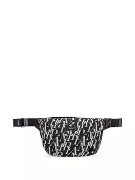 Повторяющаяся жаккардовая поясная сумка AMIRI, черный