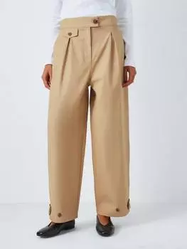 Повышенный хлопковые брюки-чинос John Lewis, цвет Stone