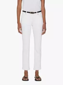 Позаимствованные у бойфренда джинсы средней посадки FRAME, белый