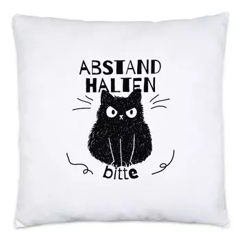 Пожалуйста, сохраните подушку для расстояния с кошками и сердечками для любителей кошек, кошачья любовь, Miau Mieze Bsi Hey!Print