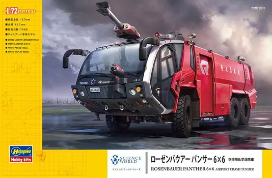 Пожарная машина для аэропорта Rosenbauer Panther 6X6 1:72 Hasegawa Sw05