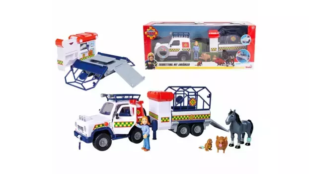 Пожарный сэм спасение животных с прицепом Simba