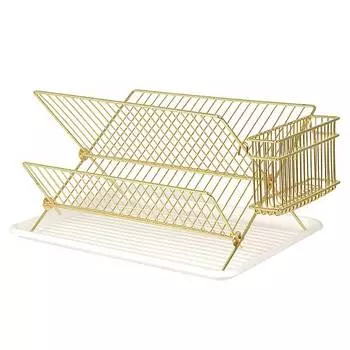 Позолоченная сушилка для посуды Present Time, желтый