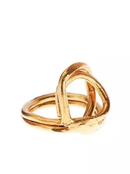 Позолоченное фактурное кольцо Lia Alighieri, золотой