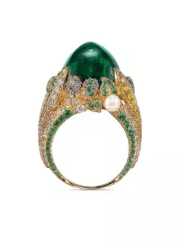 Позолоченное кольцо Emerald Sugarloaf Berry с камнями Anabela Chan, золотой