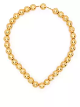 Позолоченное колье с бусинами JIL SANDER, золотой
