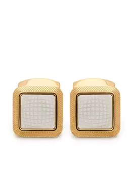 Позолоченные квадратные запонки Tateossian, золотой
