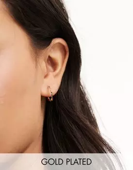 Позолоченные серьги-кольца Kingsley Ryan диаметром 15 мм