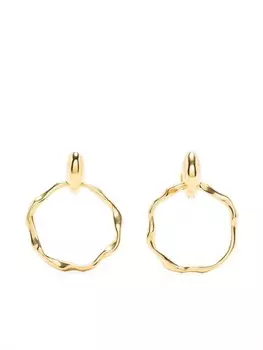 Позолоченные серьги-кольца Polo Story DOWER AND HALL, золотой