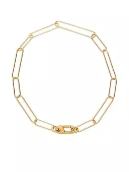 Позолоченный браслет на ногу Paperclip Otiumberg, золотой