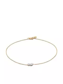 Позолоченный браслет с бриллиантами Monica Vinader, золотой