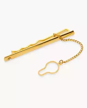 Позолоченный металлический зажим для галстука OKsilver, золотой