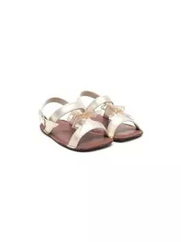 Pp сандалии с бантами, золотистый