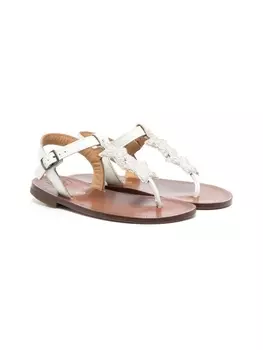 Pp сандалии с блестками, белый