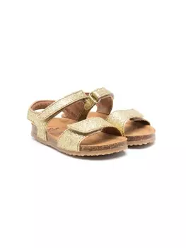 Pp сандалии с блестками, золотистый