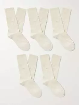 Пять пар носков из смеси бамбука CDLP, белый