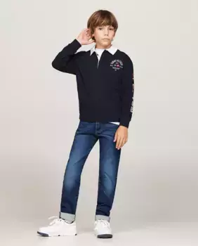 Пятикарманные джинсы для мальчика Tommy Hilfiger, синий