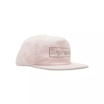 Пятипанельный чехол с логотипом Supreme x KAWS, цвет розовый