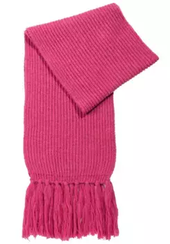 Пятивязный шарф "FELICIA" с длинной бахромой Cinque, розовый