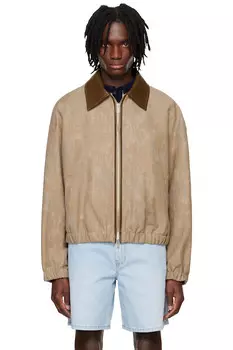 Пятнистая бомбер-куртка System, бежевый