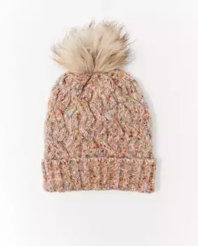 Пятнистая шапка зигзагом Sfera, бежевый
