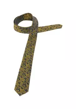 Пятнистый шелковый галстук ETERNA, желтый
