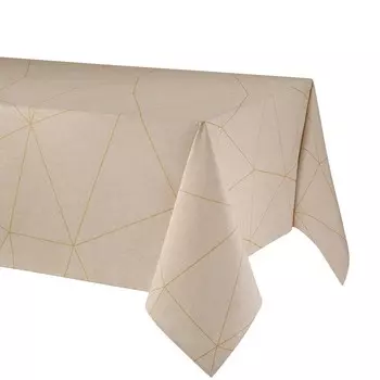 Пятностойкая скатерть из смесового хлопка - Stone Lisola, дорадо