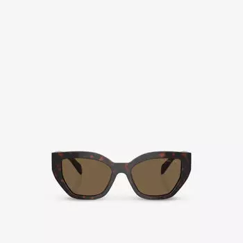 PR A09S солнцезащитные очки из ацетата черепаховой расцветки в оправе-бабочке Prada, коричневый