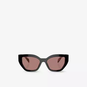 PR A09S солнцезащитные очки из ацетата черепаховой расцветки в оправе-бабочке Prada, фиолетовый