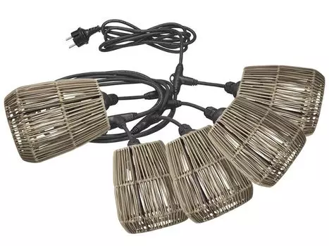 PR Home Flex Out Saigon 18см летние гирлянды серо-бежевые IP44 5x E27 6,5м