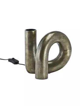 PR Home Уведомление Настольная лампа Swirl, скульптура из металла, античная латунь цвета E27 18x15x15 см