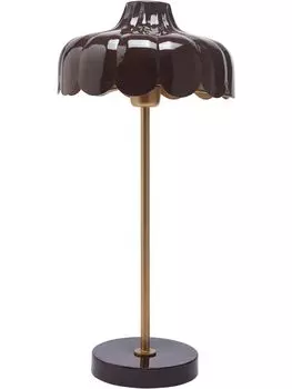 PR Home Wells Настольная лампа в цветочном дизайне коричневое золото E27 24x50см, коричневый