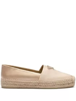 Prada эспадрильи с логотипом, нейтральный цвет