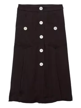 Prada атласная юбка, черный