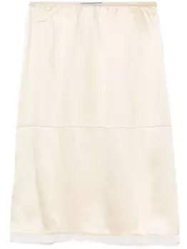 Prada атласная юбка мини, желтый