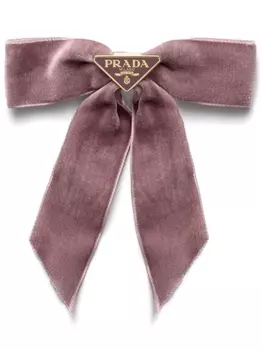 Prada бархатная заколка для волос, розовый