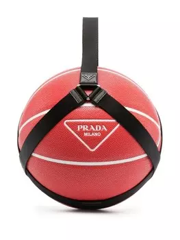 Prada баскетбольный мяч с логотипом, красный