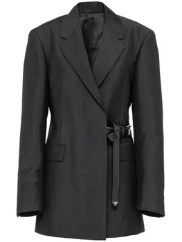 Prada блейзер с пряжками, серый