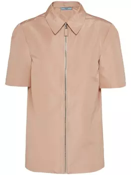 Prada блузка с логотипом, розовый