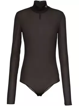 Prada боди Gazar из джерси, черный