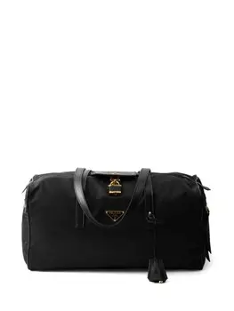 Prada большая дорожная сумка с логотипом, черный