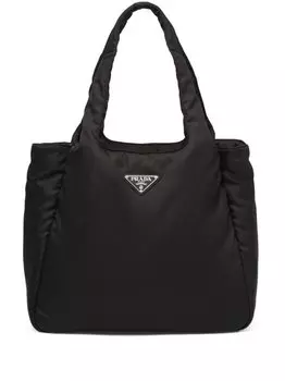 Prada большая дутая сумка-тоут, синий