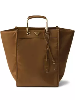 Prada большая сумка-тоут Re-Nylon, коричневый