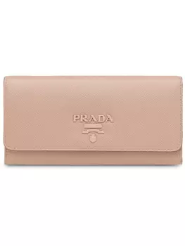 Prada большой кошелек из кожи Saffiano, розовый
