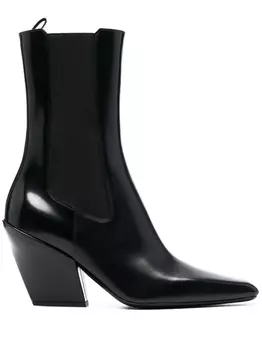 Prada ботильоны на скульптурном каблуке, черный