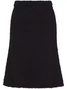 Prada Boucl mohair knit skirt, черный