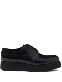 Prada броги из матовой кожи, черный