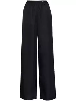 Prada брюки Re-Nylon широкого кроя, черный