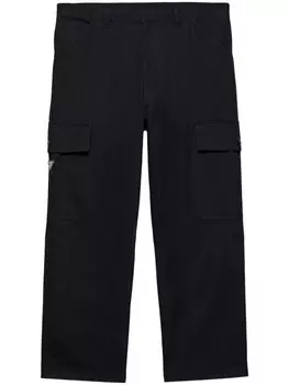 Prada брюки с логотипом, черный